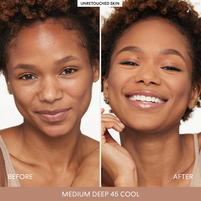 BareMinerals Barepro 16H Skin-Perfecting Pressed Powder Foundation Medium Deep 45 Cool, 8 g.