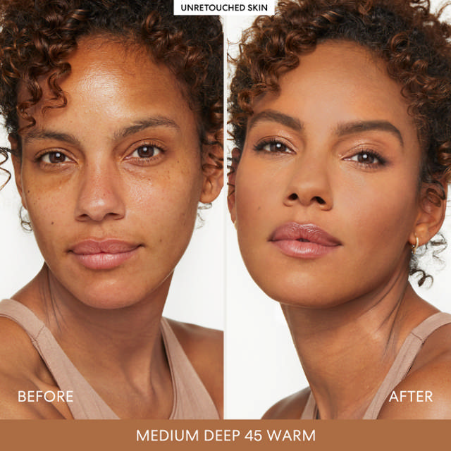 BareMinerals Barepro 16H Skin-Perfecting Pressed Powder Foundation Medium Deep 45 Warm, 8 g.