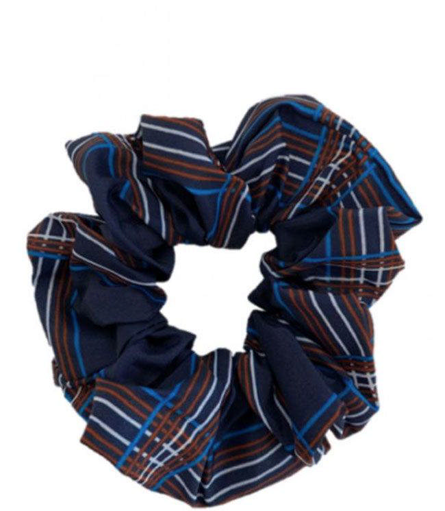 JA-NI Hair Accessories - Hair Scrunchie, The Navy Checkered