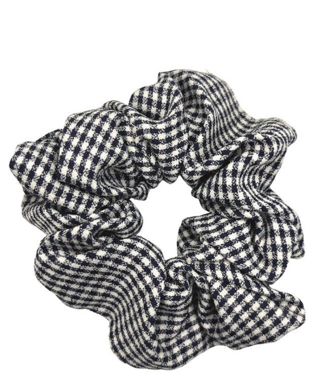 JA-NI Hair Accessories - Hair Scrunchies, The Black Thin Checkered