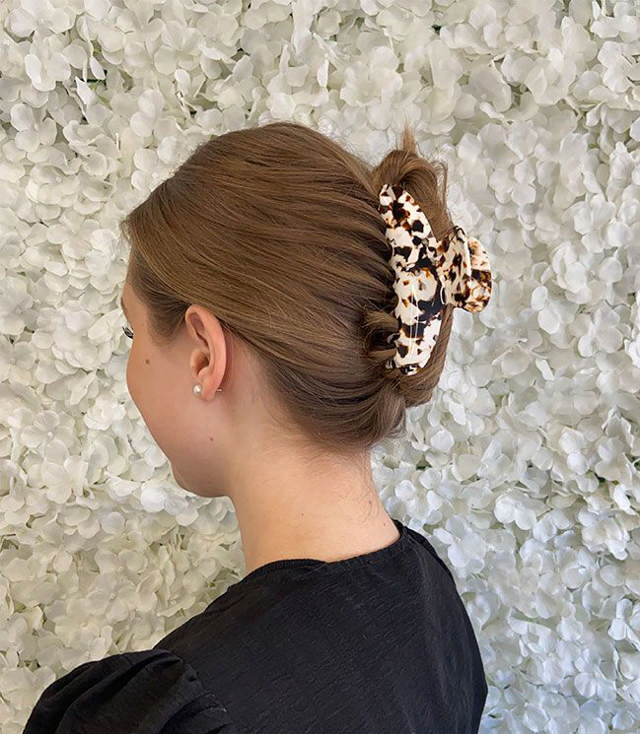 JA-NI Hair Accessories - Hair Clamps Pernille, The Brown & White