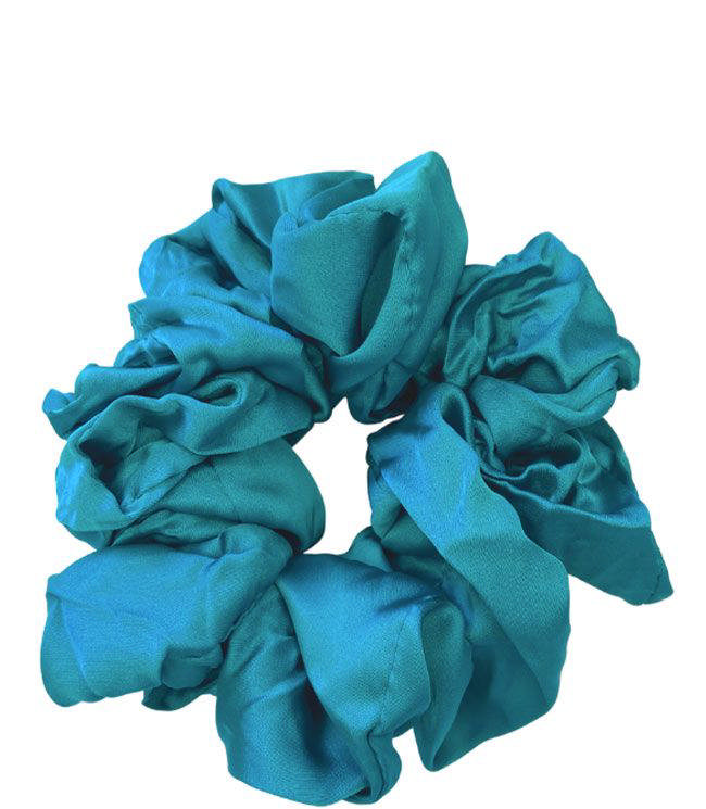 JA-NI Hair Accessories - Hair Scrunchies Large, The Turquoise Satin