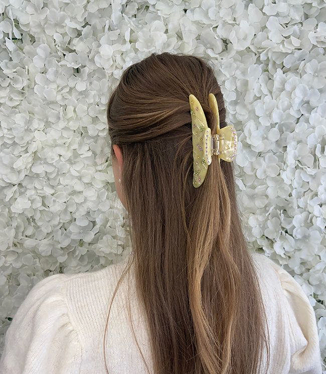 JA-NI Hair Accessories - Hair Clamps Ditte, The Yellow Flower