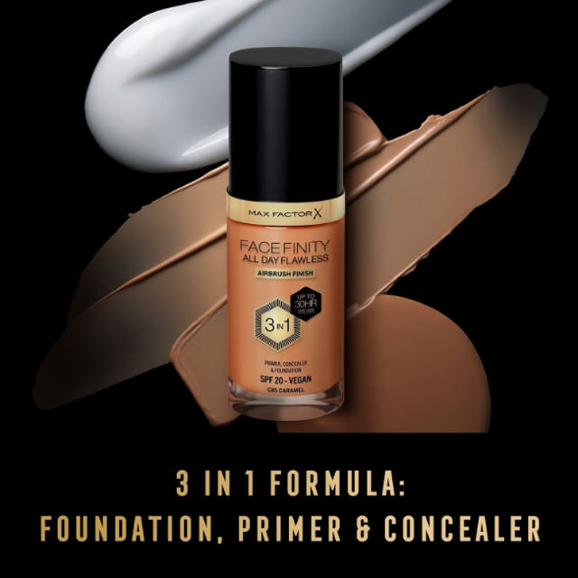 Max Factor All Day Flawless 3In1 Foundation 85 Caramel, 30 ml.