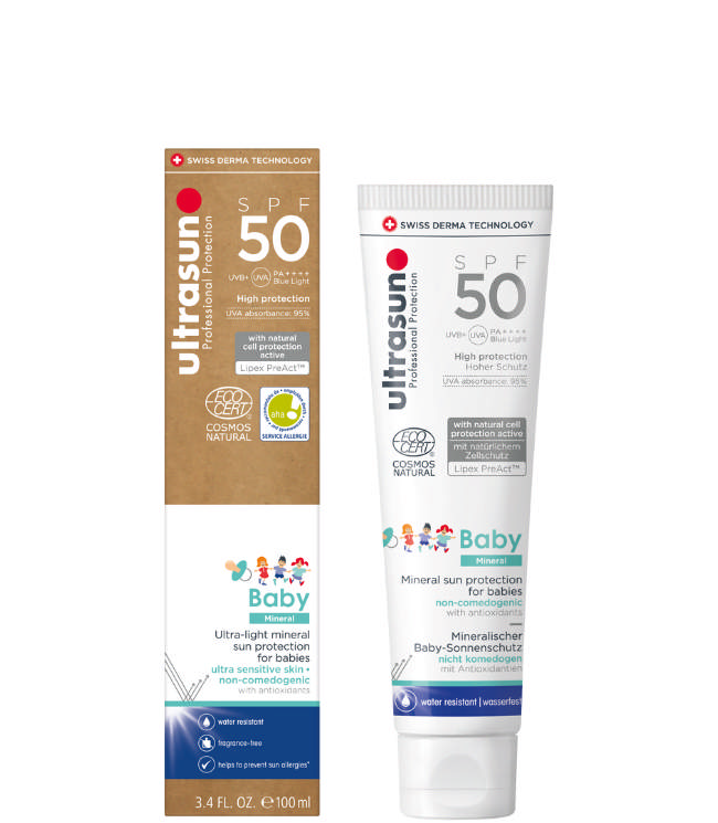Ultrasun Baby Mineral SPF50 Tube, 100 ml.